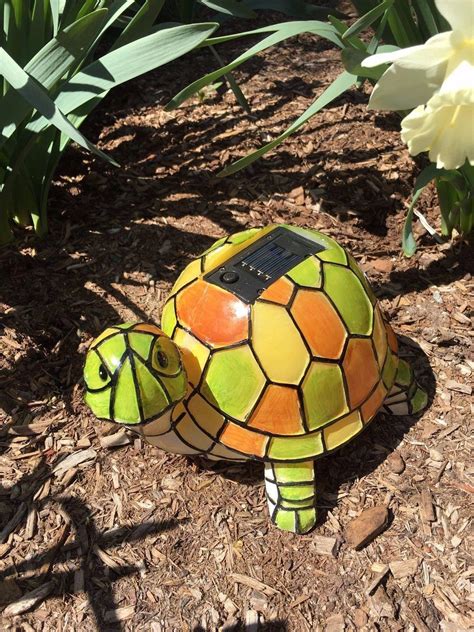 Some features have failed to load due to an internet connectivity problem. Solar Powered Garden Decor Art Turtle Statue Outdoor