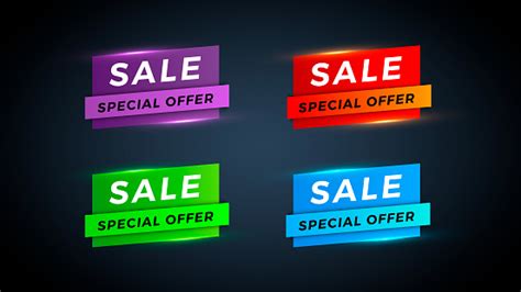 Set Of Sale Special Offer Labels Vector Stock Illustration Download