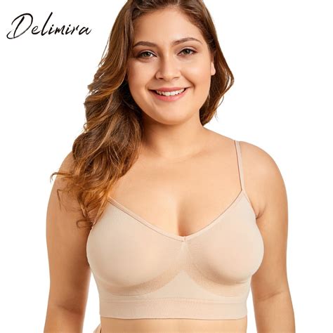Delimira Womens No Padding Comfort Sleep Pullover Wire Free Smooth Bra
