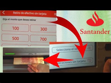 Como Retirar Dinero Sin Tarjeta En Cajero Santander R Pido Y Sencillo Youtube