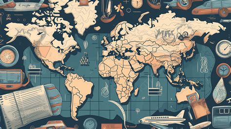 World Map Travel Background