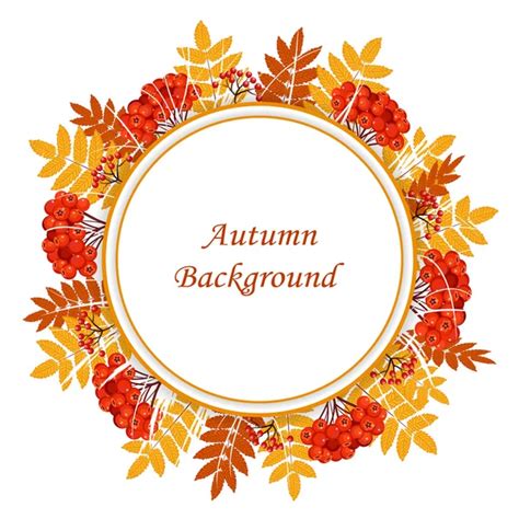 Autumn Frame Vector Background Vector Illustration Floral Vector