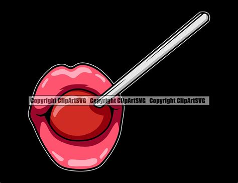 Lips Tongue Lick Licking Sucker Suck Sucking Lollipop Mouth Etsy
