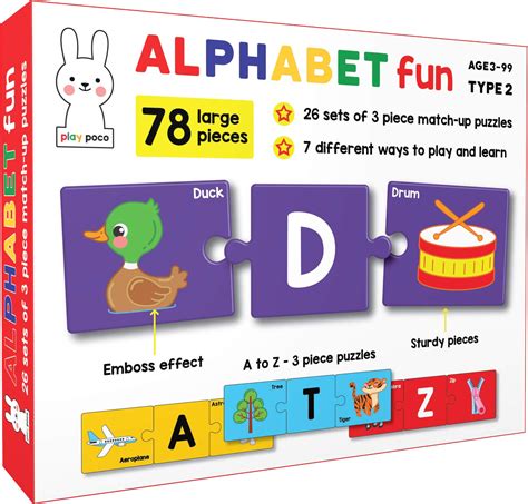 Buy Play Poco Alphabet Fun Type 2 78 Piece Alphabets Matching Puzzle
