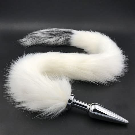 Aliexpress Com Buy Size Stainless Steel Anal Plugs Tails Butt Plug Faux Plush Soft Tails