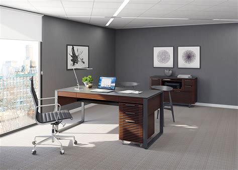 Corridor Modern Executive Office Desk BDI Furniture West