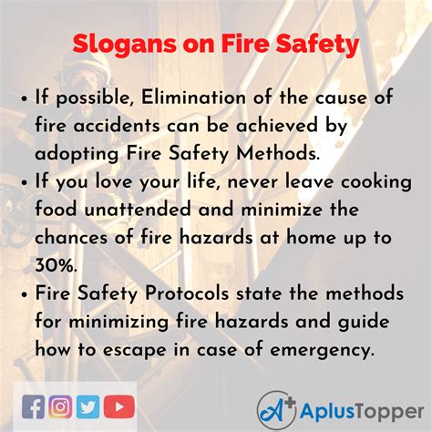 Catchy Fire Safety Slogans Taglines Mottos Business Names Ideas Hot
