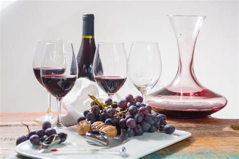 Professional Red Wine Tasting Event With High Quality Wine Glass Stock Image Image Of