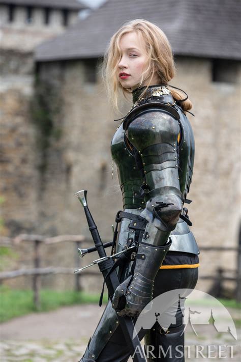 Female Armor Kit Made Of Blackened Spring Steel “dark Star” Female Armor Fashion Medieval Armor