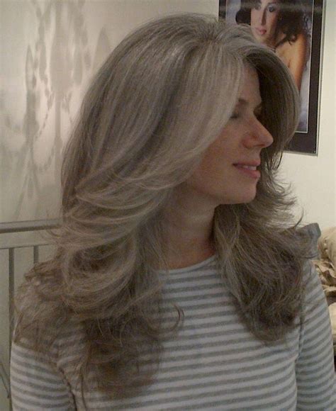 2019 Popular Long Hairstyles For Grey Hair