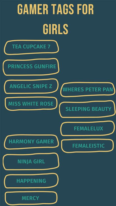 651 Unique Gamer Tags Idea For Girls Names Good Name