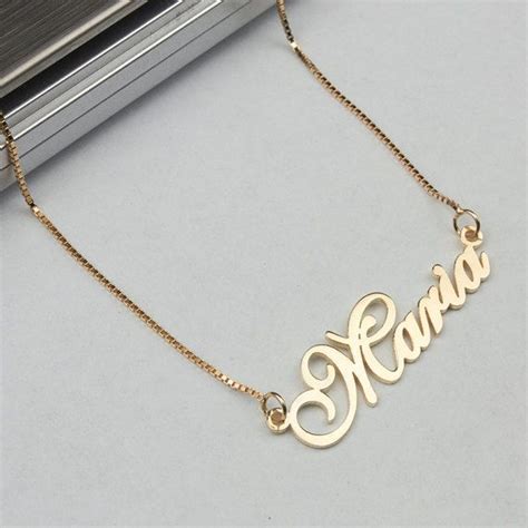 Name Necklace Rose Gold Name Necklace Cursive Name Necklace