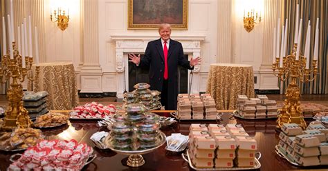 Donald Trump Serves Buffet Of Fast Food For Clemsons Championship