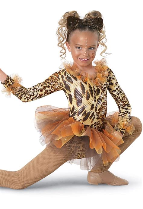 Tutu Cheetah Unitard Dance Costumes Dance Wear Dance Outfits