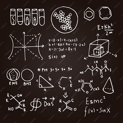 Free Vector Hand Drawn Scientific Formulas On Chalkboard Set