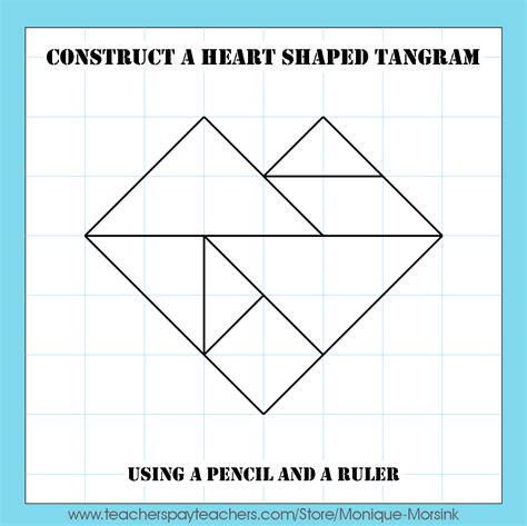 The Instructions To Make A Heart Shaped Tangram