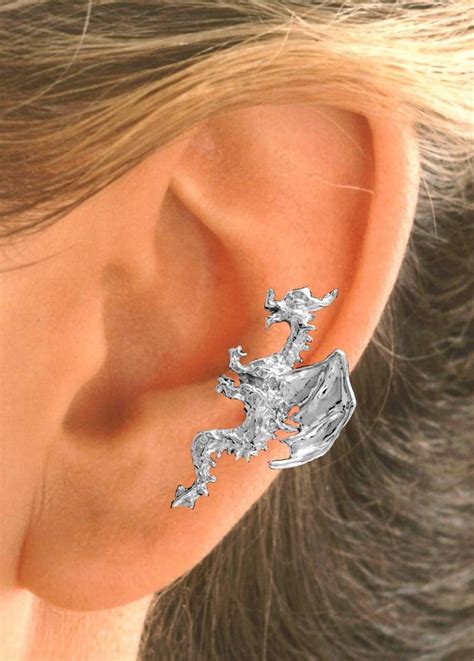 Dragon Ear Cuff In Sterling Silver Or Gold Vermeil 73