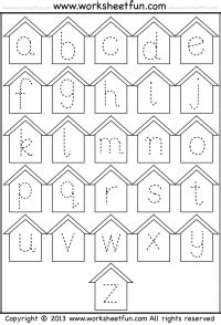 Small Letter Tracing – Lowercase – Worksheet – Birdhouse / FREE