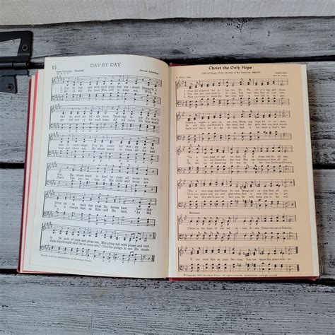 Vintage Hymnal 1 Red Hymnal Book Worship And Service Etsy Australia