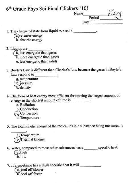5th Grade Science Packet Pdf