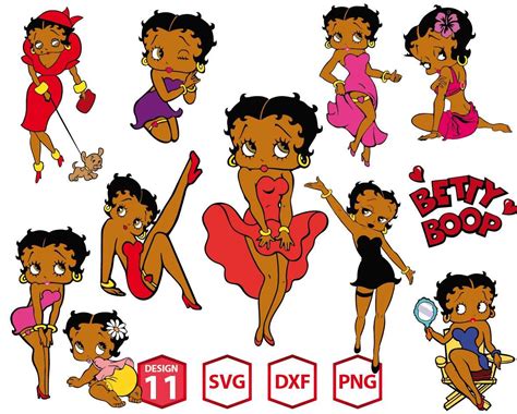 African American Betty Boop Svg Upp362 Upplop Graphics Resources