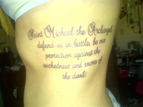 St Michael The Archangel Prayer Tattoo