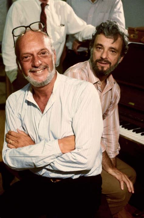 L R Director Hal Prince And Composer Stephen Sondheim In A Rehearsal
