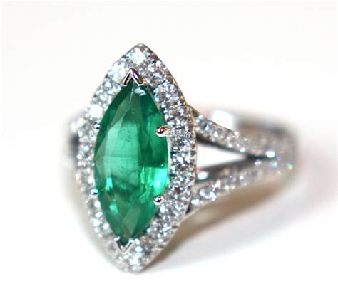 Marquise Cut Emerald Diamond Engagement Ring 282ct Campbell Jewellers