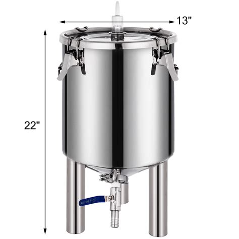 Brew Bucket Fermenter 304 Stainless Steel Conical Fermenter 477514
