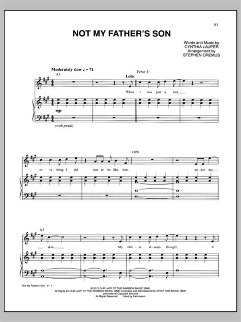My father's son and i need my life as my father's done. Not My Father's Son | Sheet Music Direct