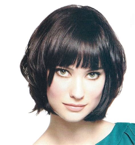 10 Chin Length Layered Bob With Bangs Short Hairstyle Trends Short