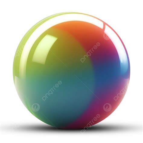 3d Colorful Ball Isolated On Transparent Background Colorful Ball 3d