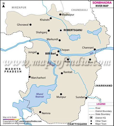 Sonbhadra River Map