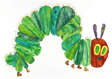 Eric Carle Illustration From The Very Hungry Caterpillar 1969 And