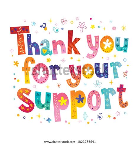 Thank You Your Support Card Unique Stock Vector Royalty Free 1823788541