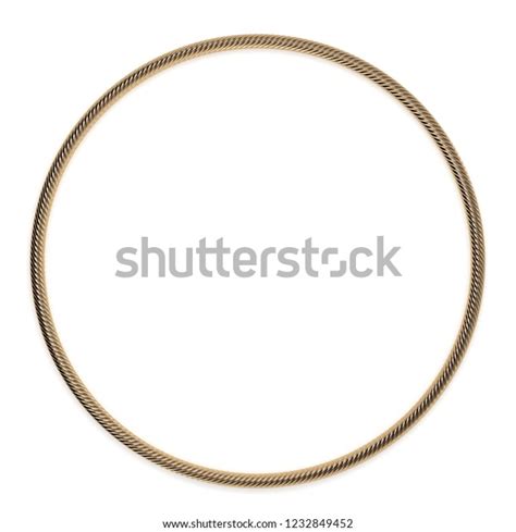 Circle Gold Rope 3d Rendering Stock Illustration 1232849452