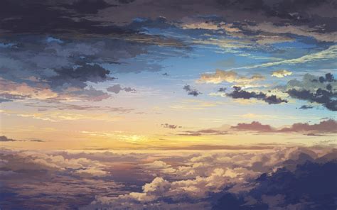 Sky Sunset Clouds Painting Wallpapers Hd Desktop And Mobile