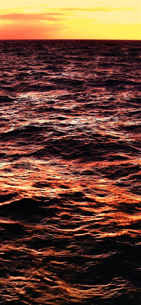 Sea Waves Dusk Sunset Ocean 1242x2688 Iphone 11 Proxs Max Wallpaper