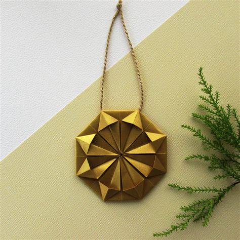Gold Geometric Ornament The Origami Boutique