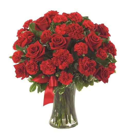 20 Red Carnations And 12 Red Roses Bouquet Flower Delivery Philippines
