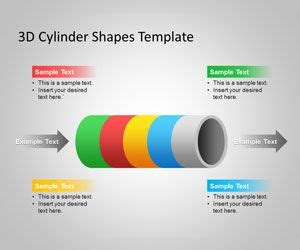 D Cylinder Shapes Template For Powerpoint Slidemodel Slideshows And Ppt Diagrams