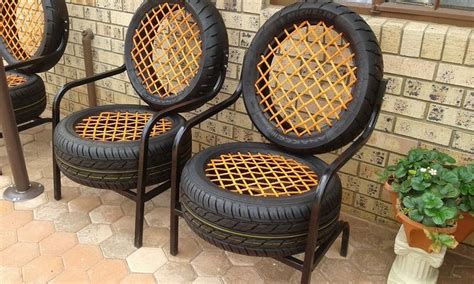 Apr 28, 2020 · a cool compact table and 2 nesting chairs with metal frames. A chair made from tires. : mildlyinteresting in 2020 ...