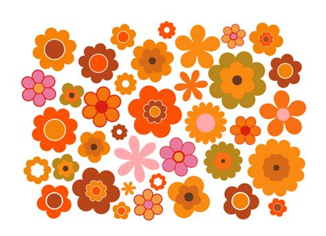 Sheet Of Hippy Flower Sticker Decals For Vehicles Windows Signs