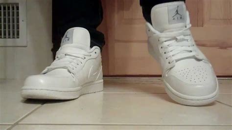 Nike Air Jordan 1 Low White On Feet Youtube