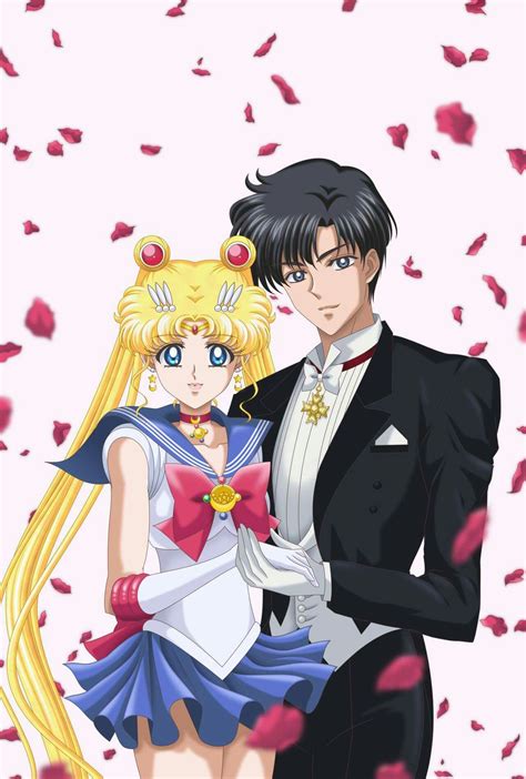 Que Pareja Mas Romantica Sailor Moon Dibujos De Sailor Moon