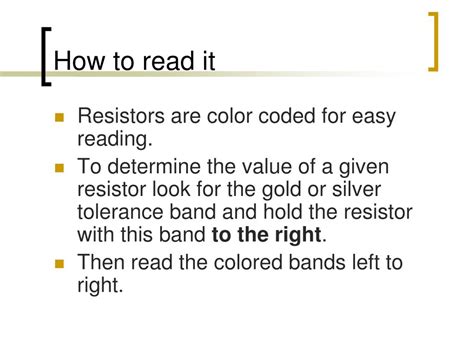 Ppt Resistor Color Code Powerpoint Presentation Free Download Id