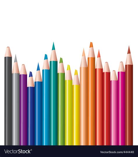 Set Of Colored Pencils Royalty Free Vector Image