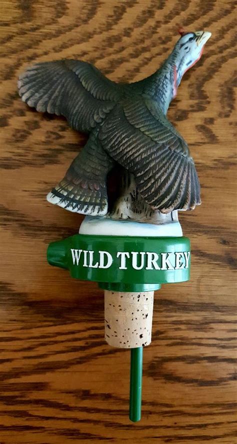 Wild Turkey Whiskey Bourbon Porcelain And Cork Bottle Topper Alcohol Pour