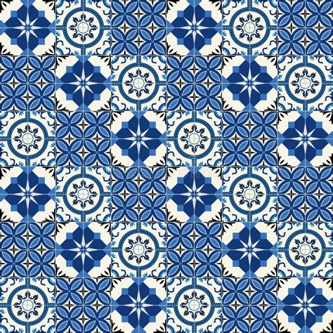 Gorgeous Seamless Pattern White Turkish Moroccan Portuguese Tiles