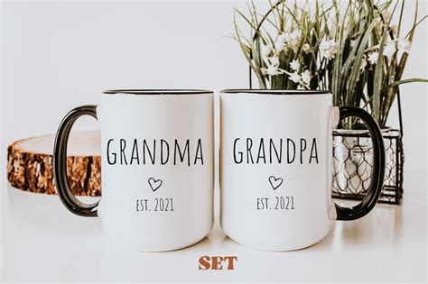 Grandma And Grandpa Established Mug Coffee Mug T Set For Etsy